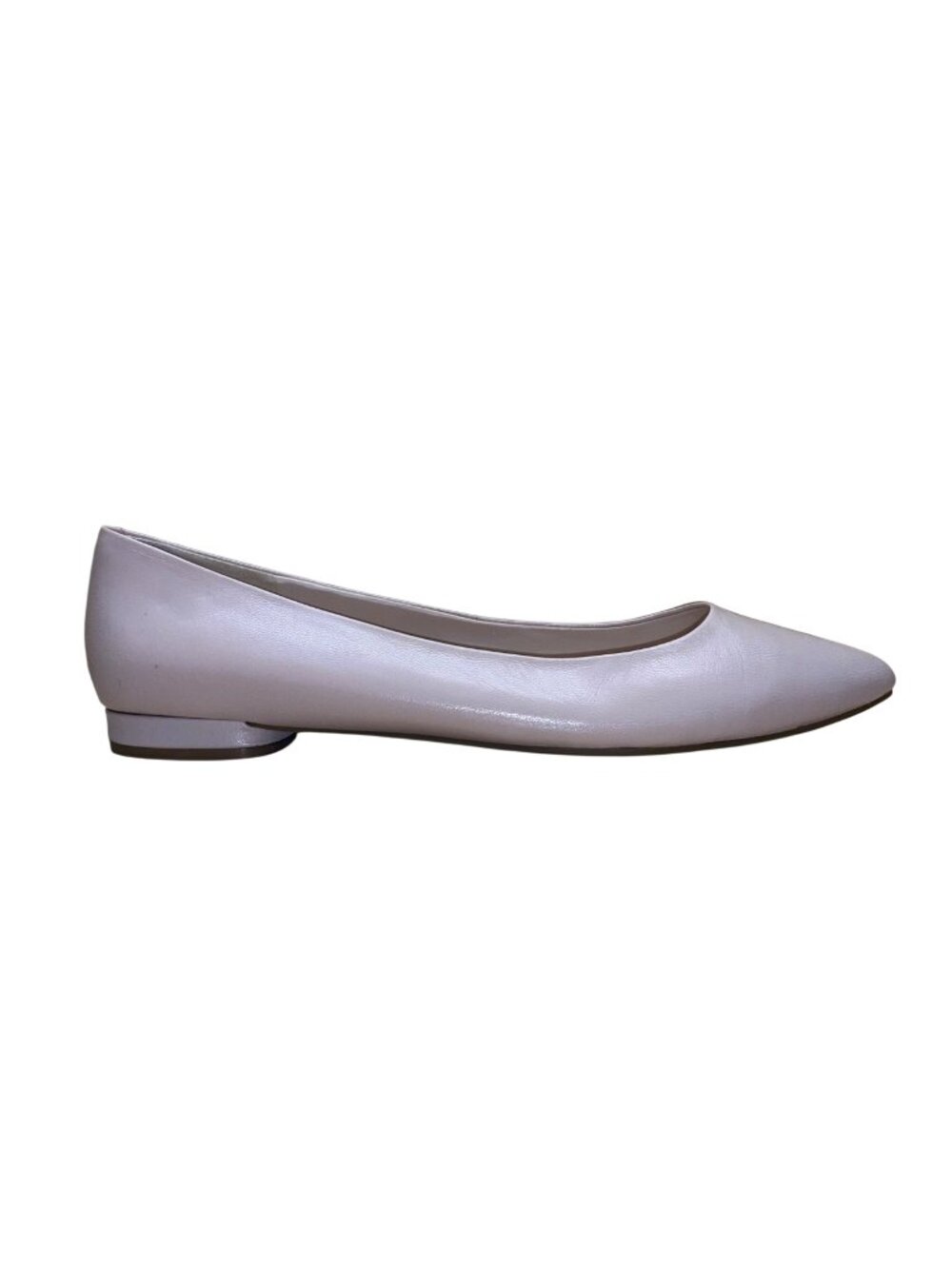 Nine West Women’s Pink Leather Slip-On Pointed Toe Onlee Ballet Flats Size 10M